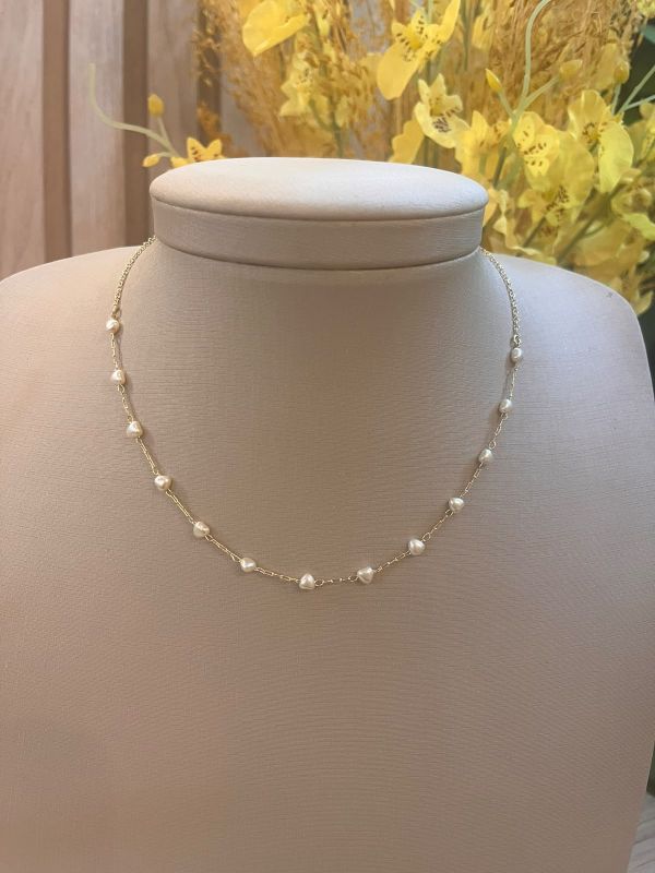 CHOKER PEROLA DE CORAÇÃO