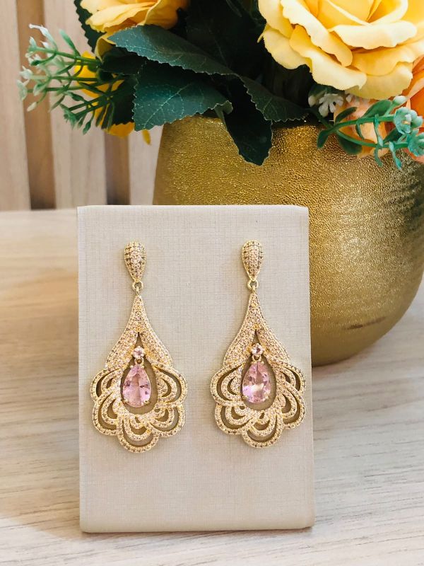 BRINCO FESTA ZIRCONIA ROSA