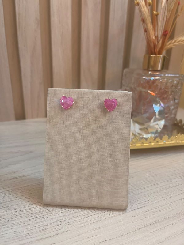BRINCO CORAÇÃO FUCSIA