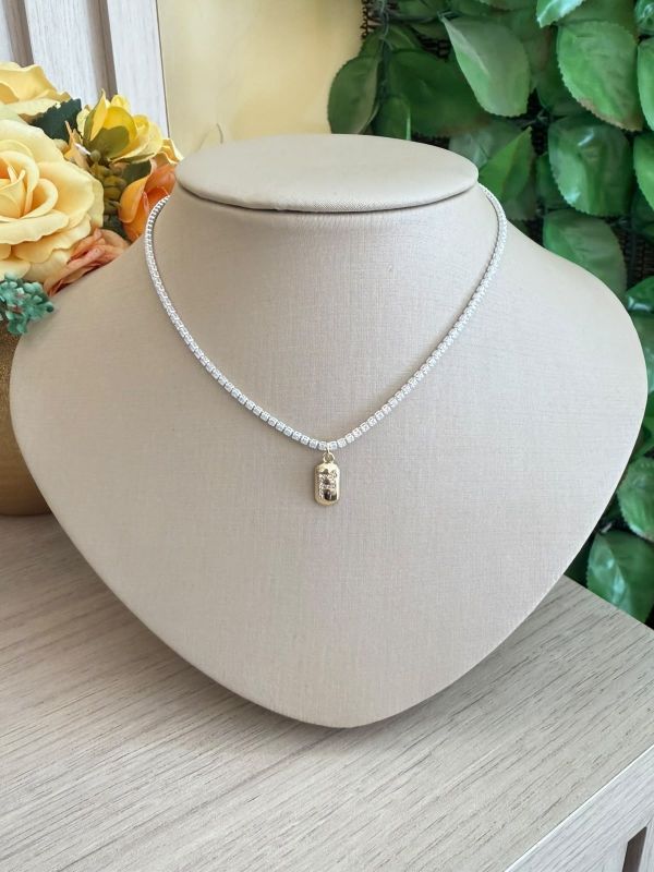 CHOKER  RIVIERA COM LETRA F