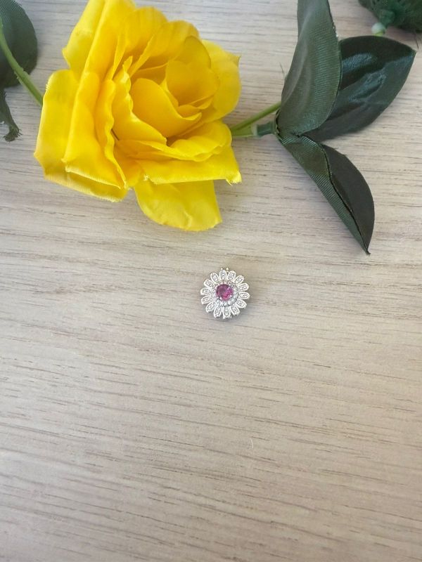 CHARME FLOR COM ZIRCONIA ROSA