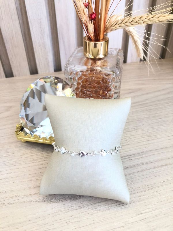 PULSEIRA INFANTIL CORAÇÃO COM BOLINHA