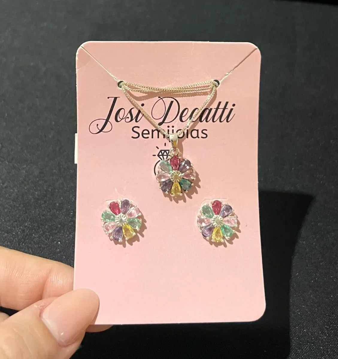 Conjunto flor colorida Pr