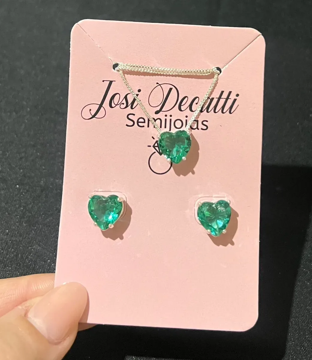 Conjunto coração verde p Pr