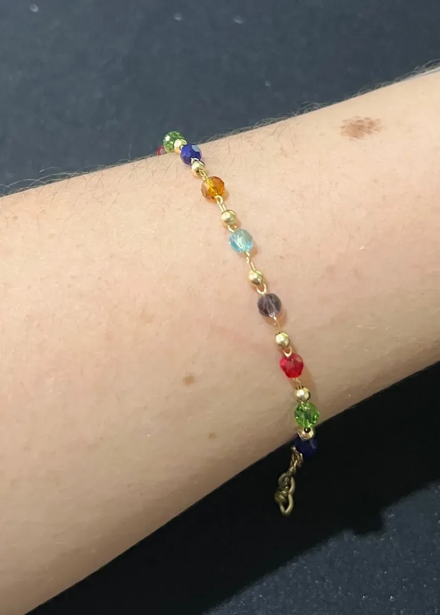 Pulseira bolinha colorida Dou