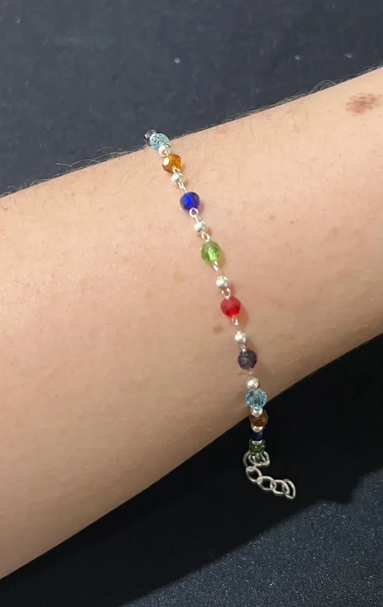 Pulseira bolinha colorida Pr