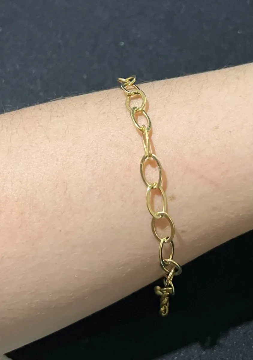 Pulseira elo largo retangular Dou