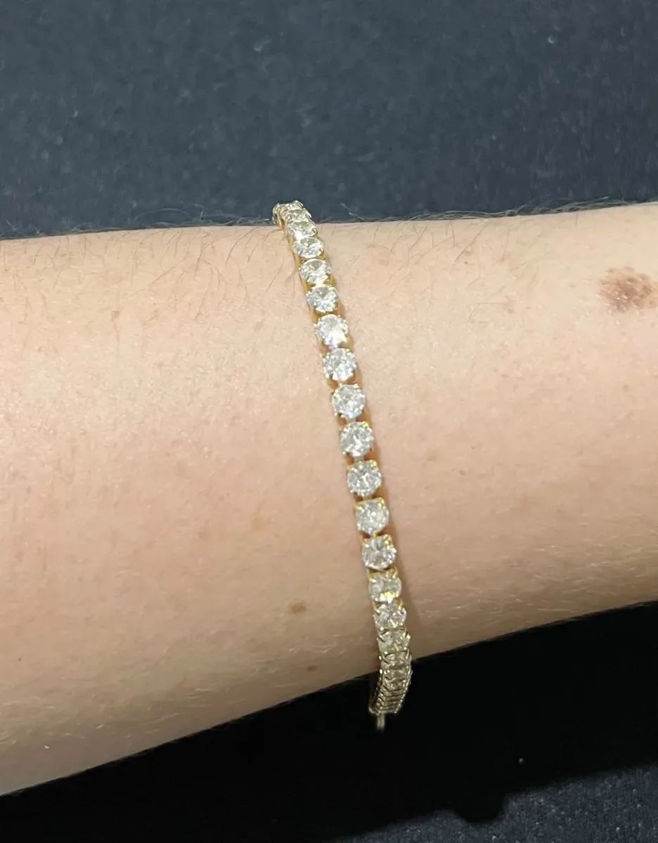 Pulseira inteira pedras cristais Dou