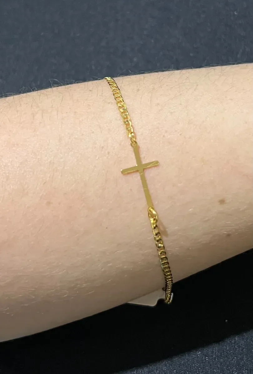 Pulseira pulseira cruz lisa Dou
