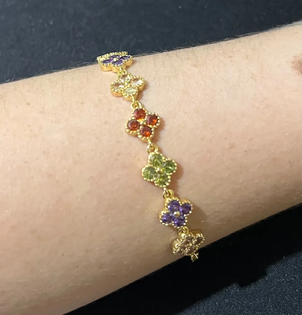 Pulseira int trevo colorido Dou