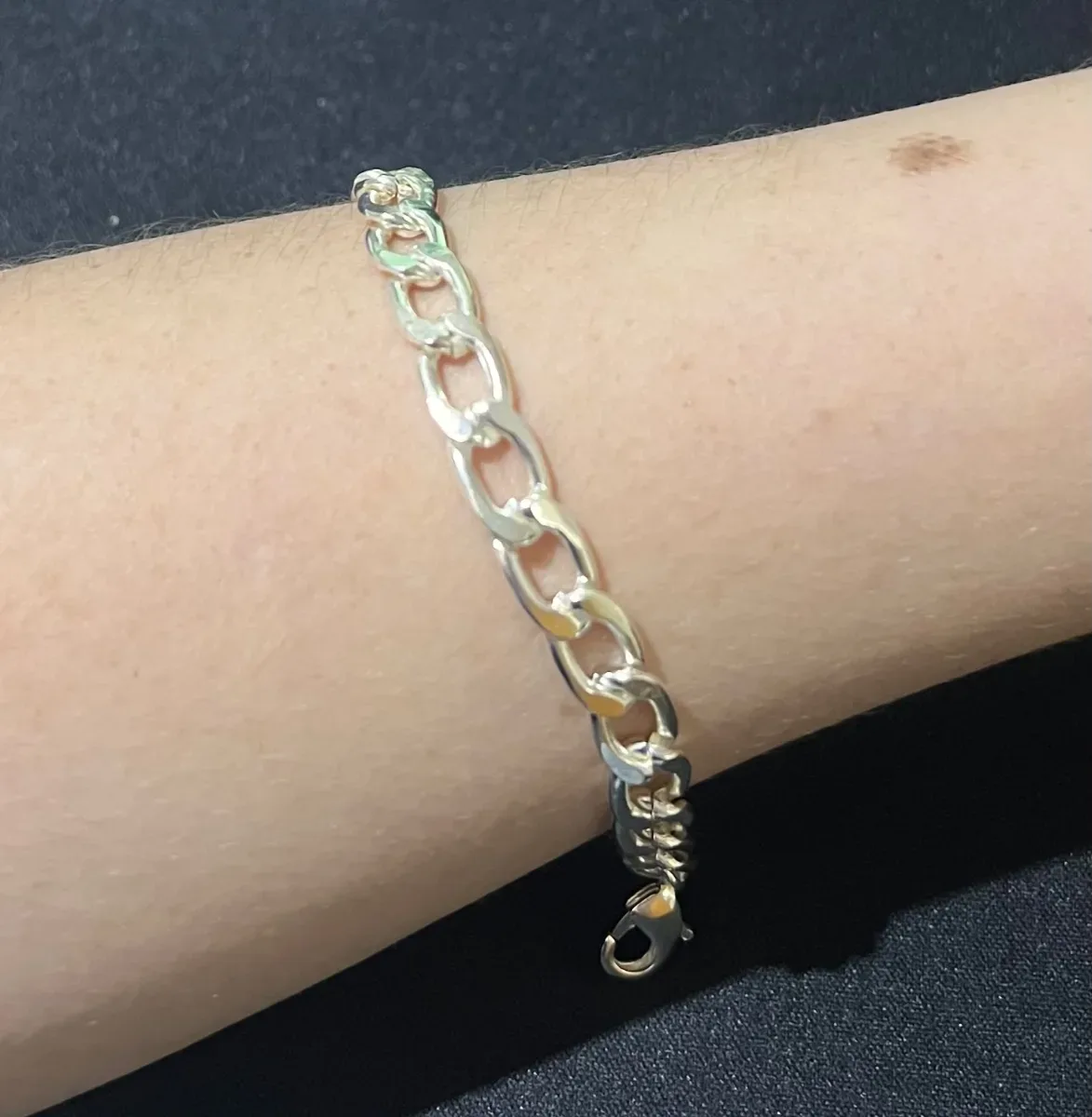 Pulseira elo achatado femi Pr