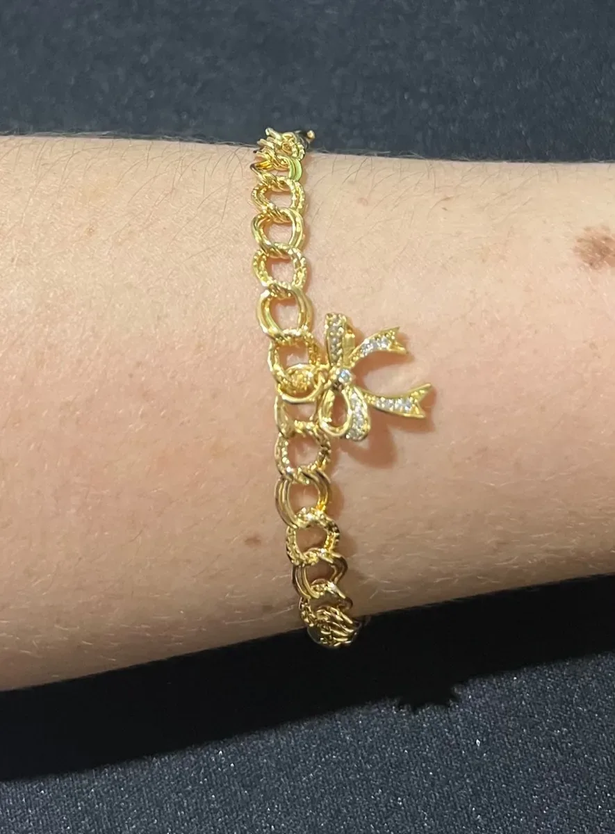 Pulseira laço pendurada zirc Dou
