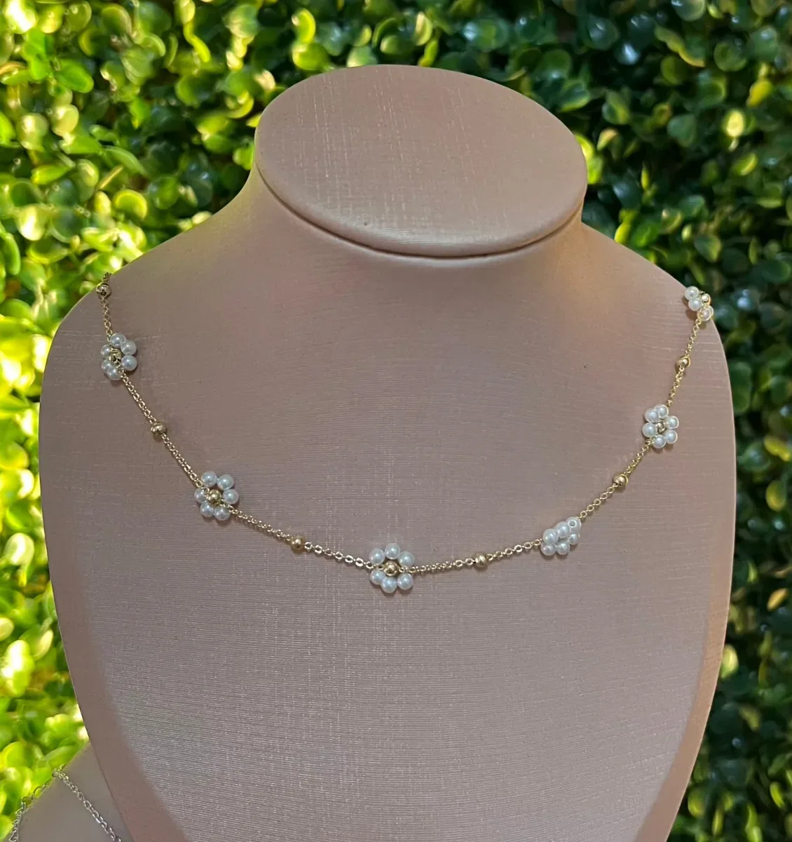 Choker flor pérola infantil Dou