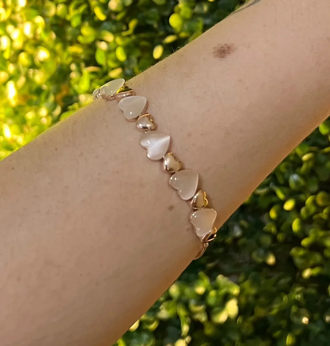 Pulseira madre coraç e liso fecho difer Dou