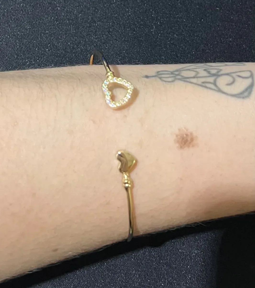 Bracelete coraç zirc em volta Dou