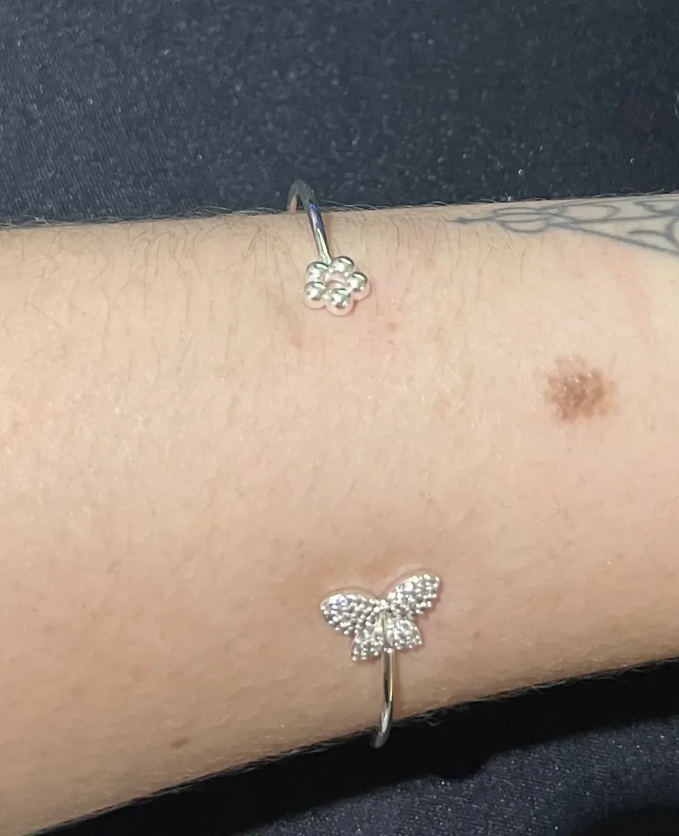 Bracelete flor e borb zirc Pr
