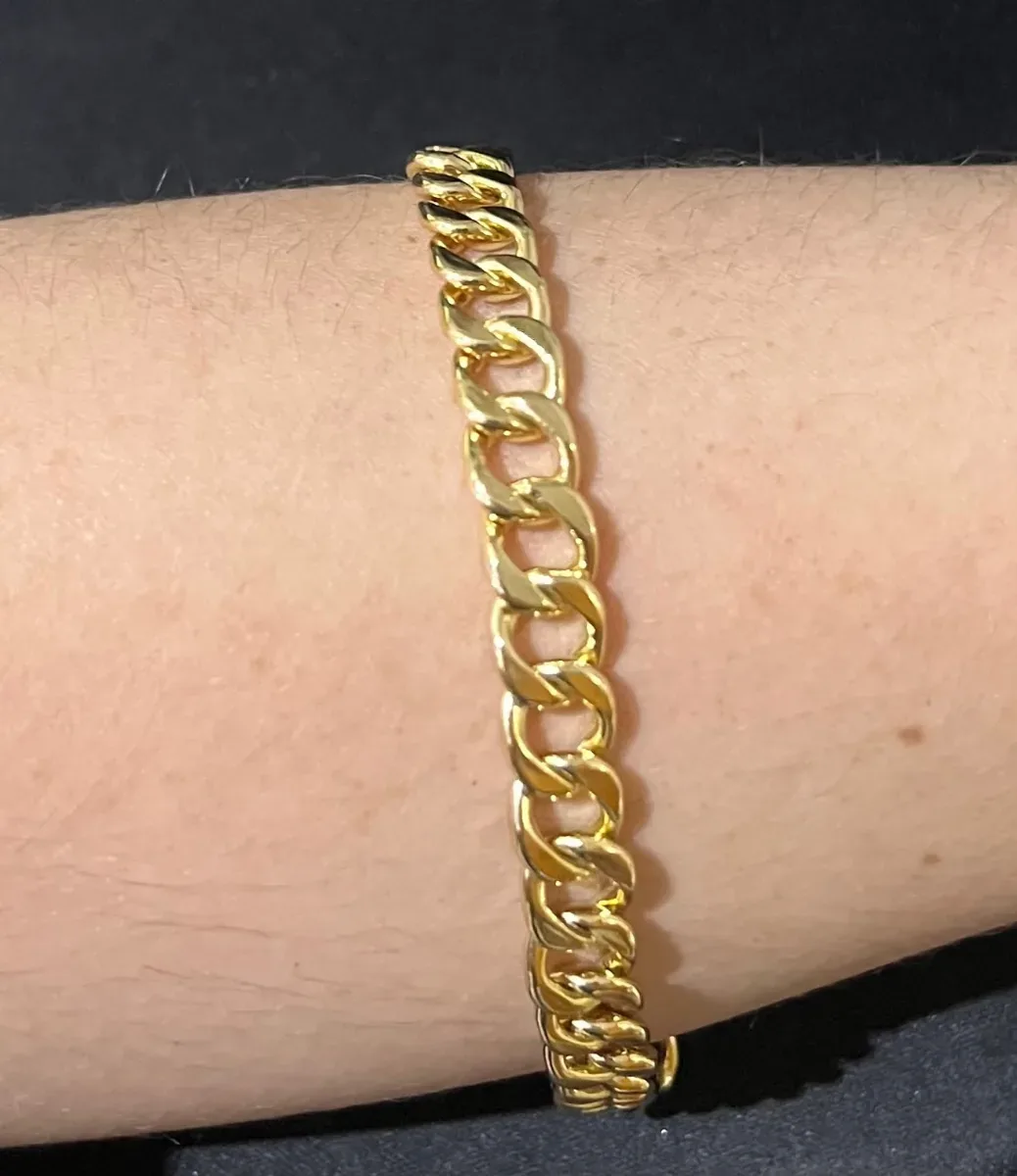 Pulseira masc elos iguais 21 cm Dou