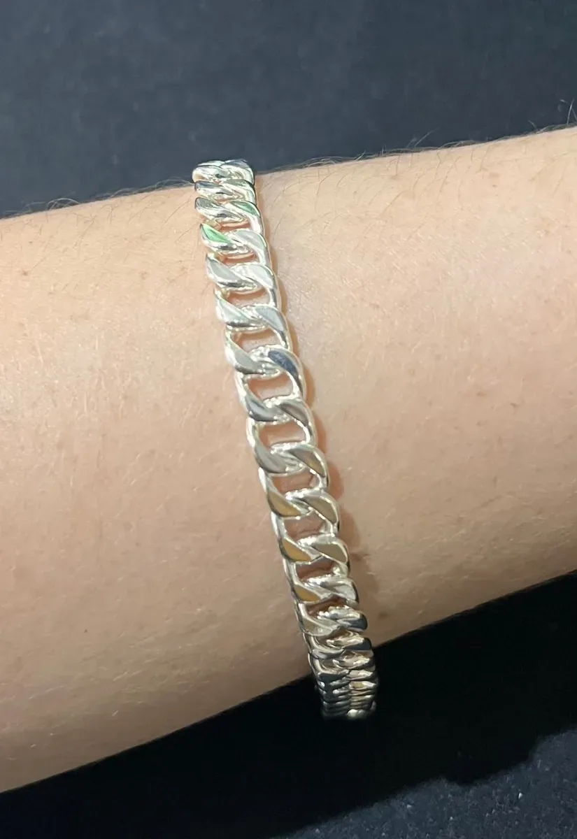 Pulseira masc elos iguais 21 cm Pr