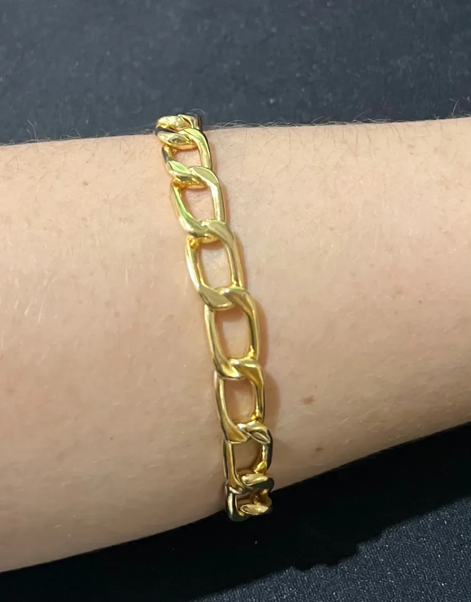Pulseira masc elos g iguais 21cm Dou