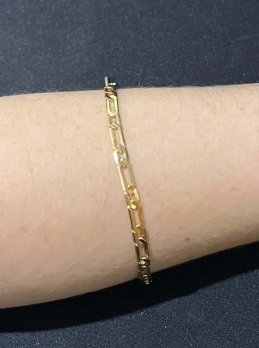 Pulseira masc fina 1X1 21 cm Dou