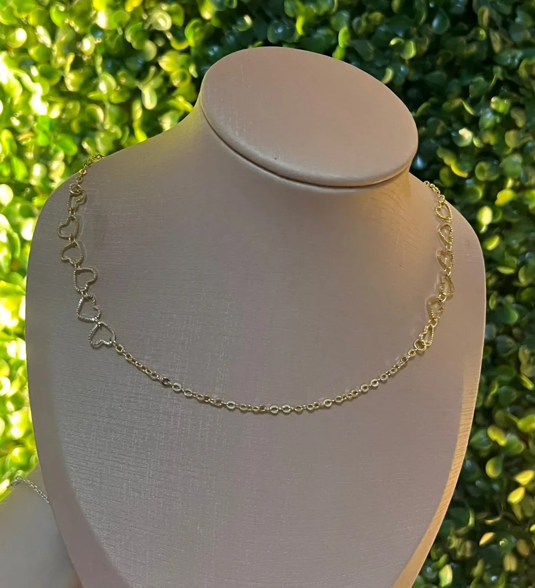 Colar 70 cm elo e coraç Dou