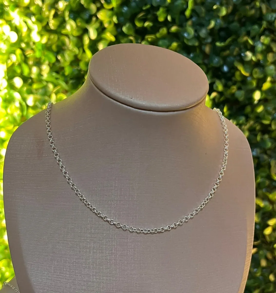 Colar elo redondo fino 45 cm Pr