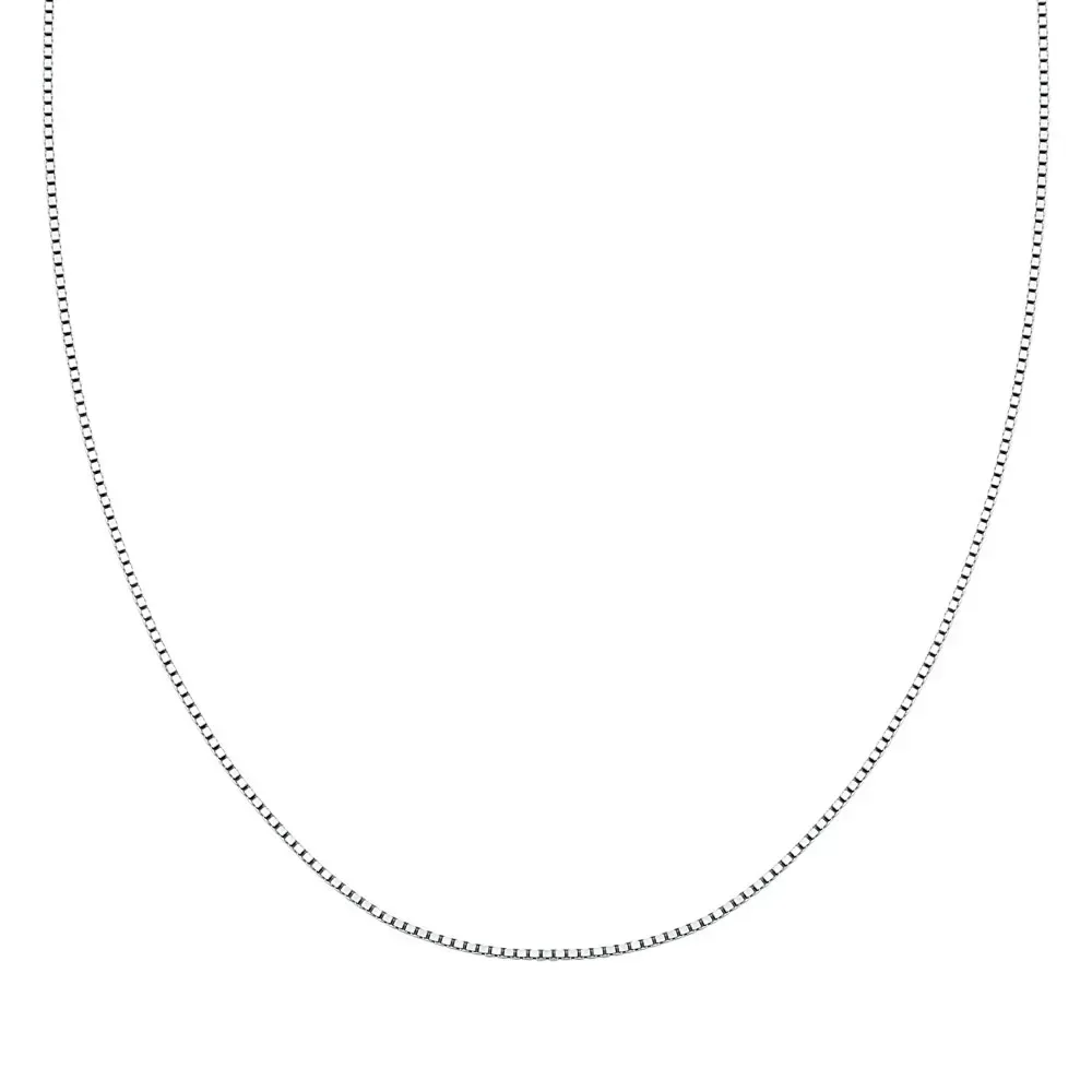 Colar veneziana 60 cm prata