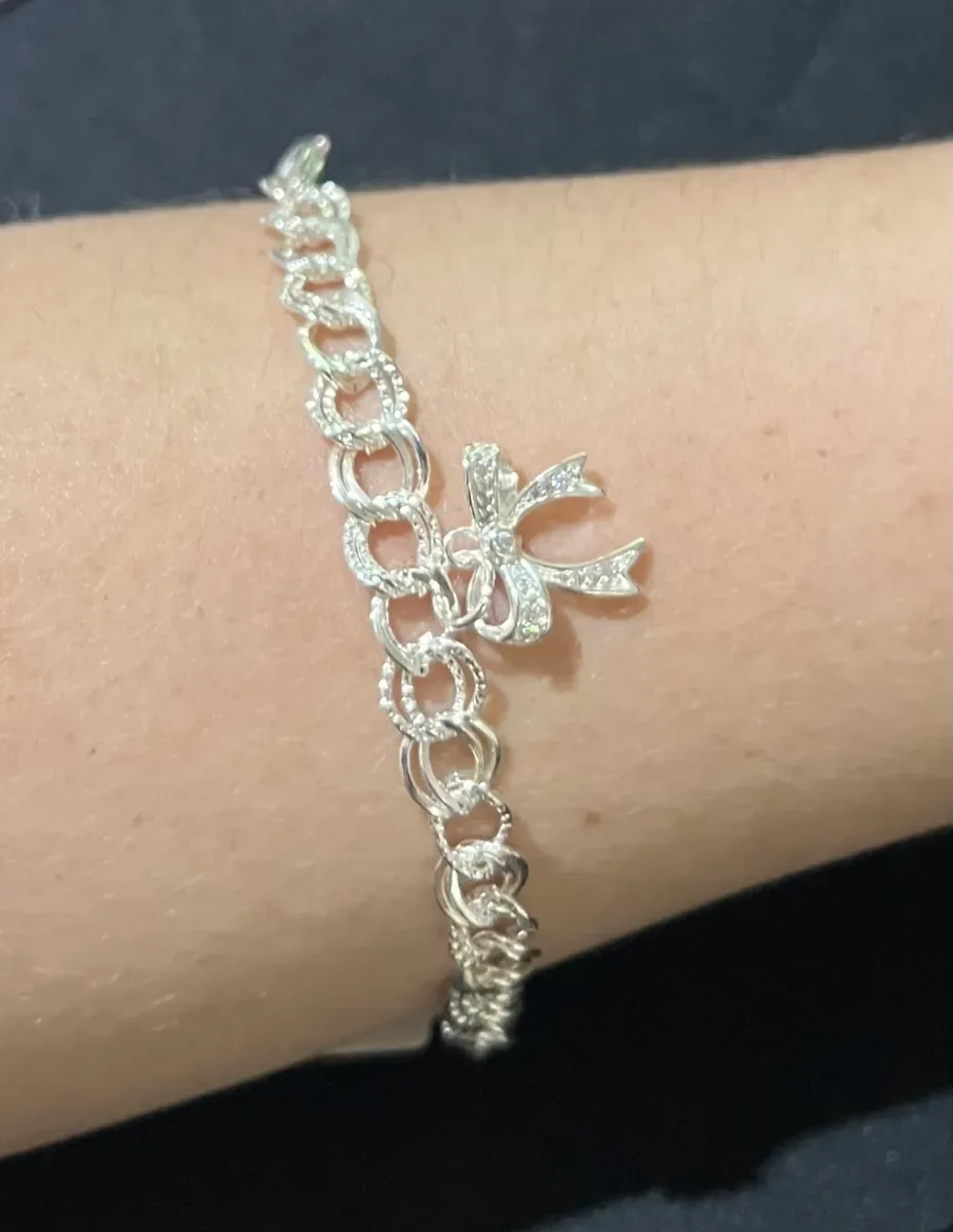 Pulseira laço pendurada zirc Pr