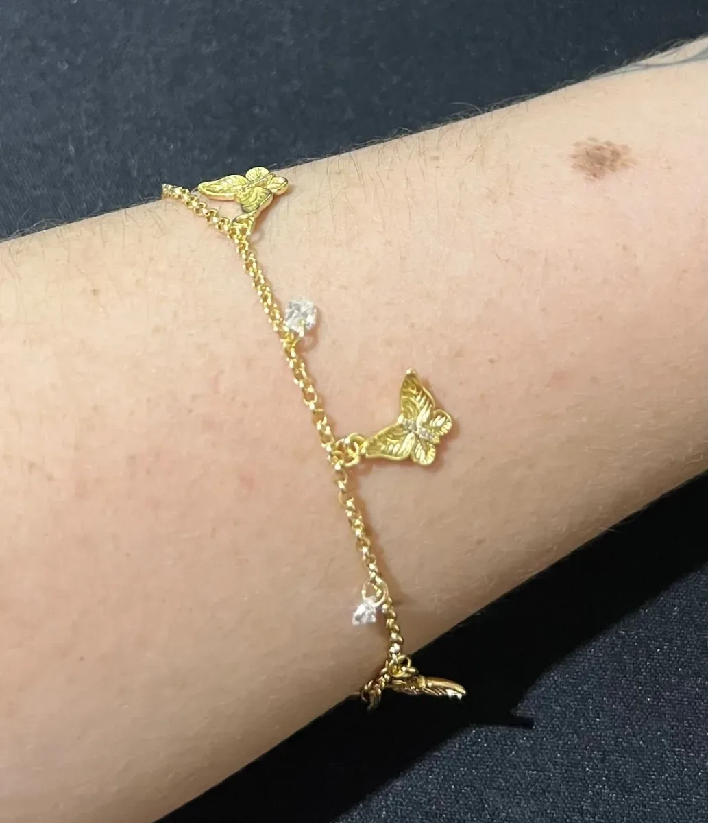 Pulseira 3 borb pend e pedra Dou