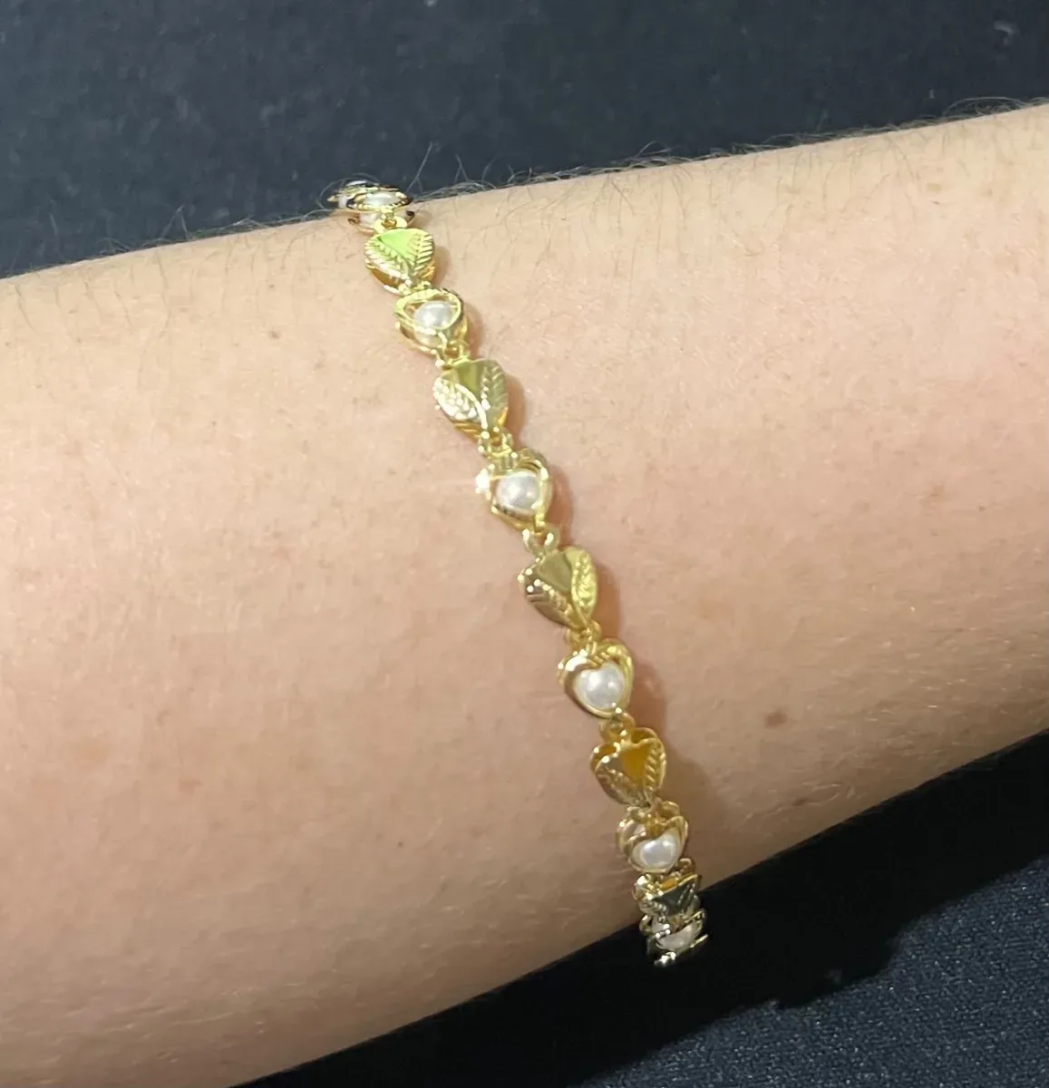 Pulseira coraç pérola dentro Dou