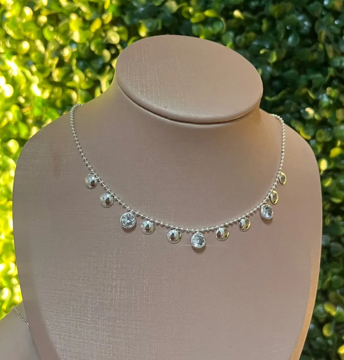 Choker redondo e pedra pend Pr