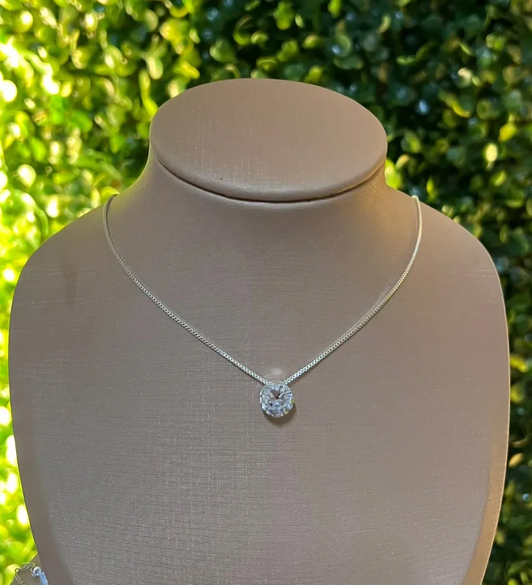 Colar ping redondo cristal m Pr