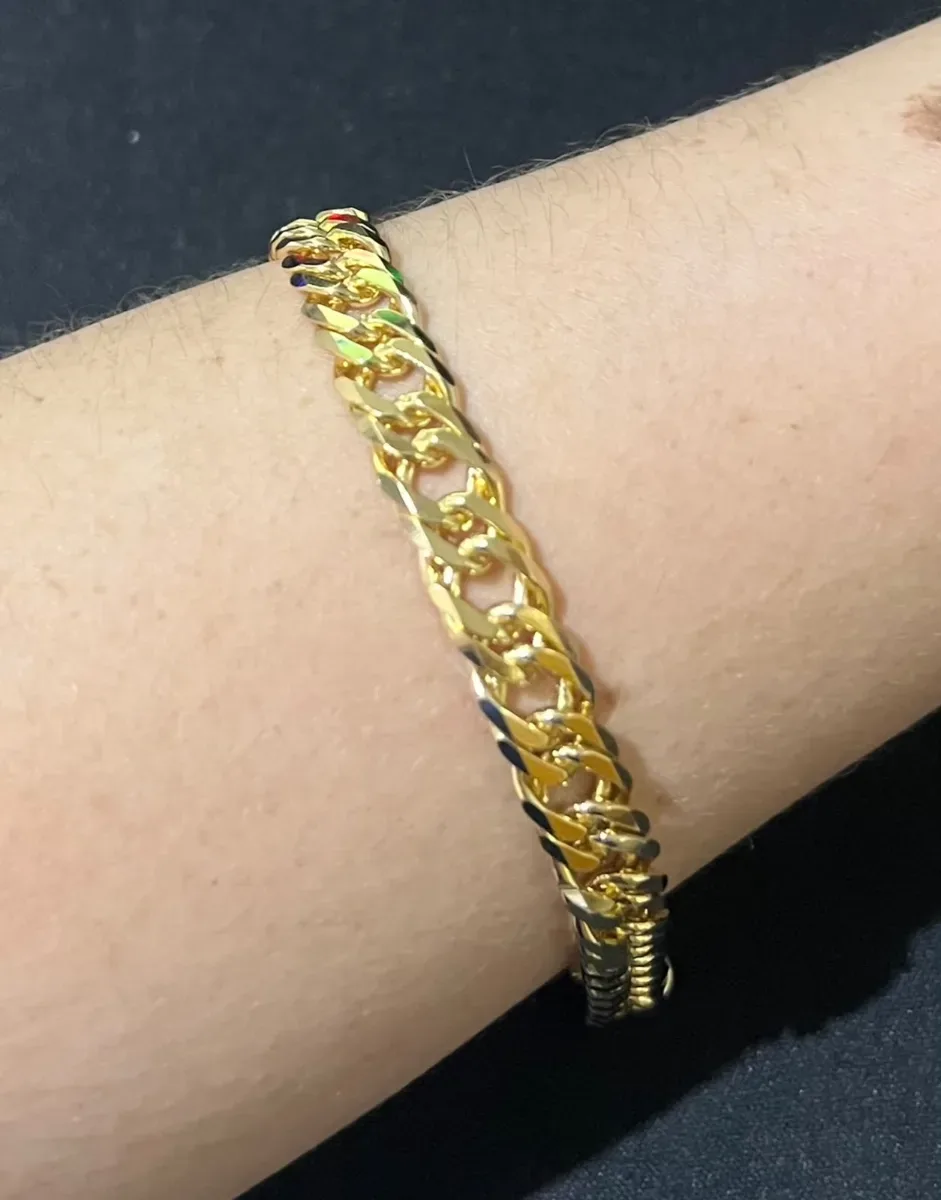 Pulseira masc grossa fecho gaveta 21 cm Dou
