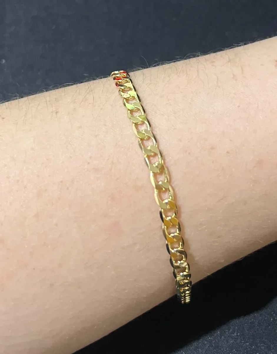 Pulseira masc elos iguais fina 21 cm Dou