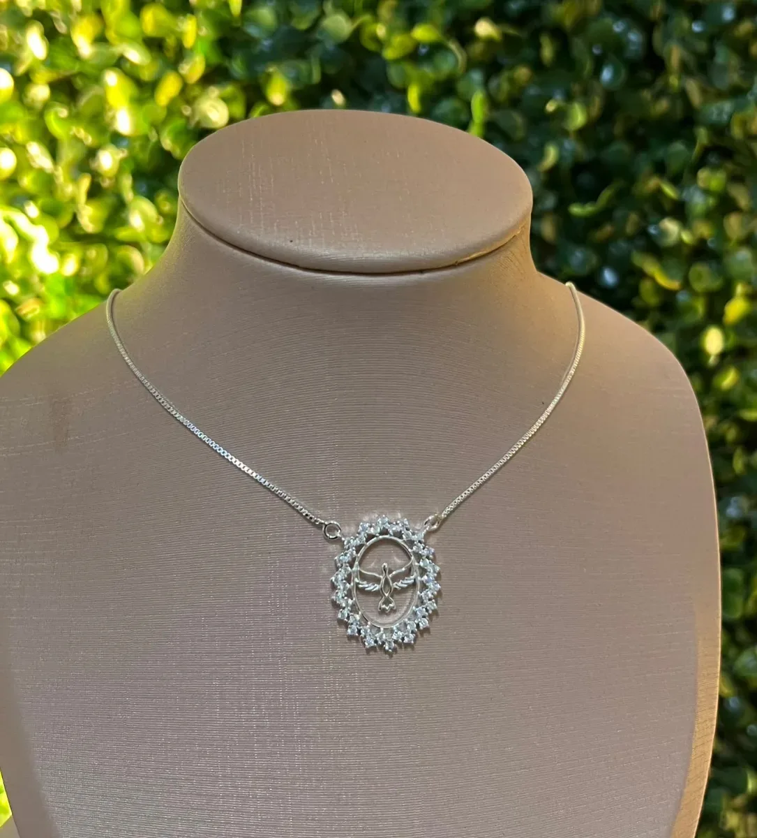 Colar 45 cm Paz zirc em volta Pr