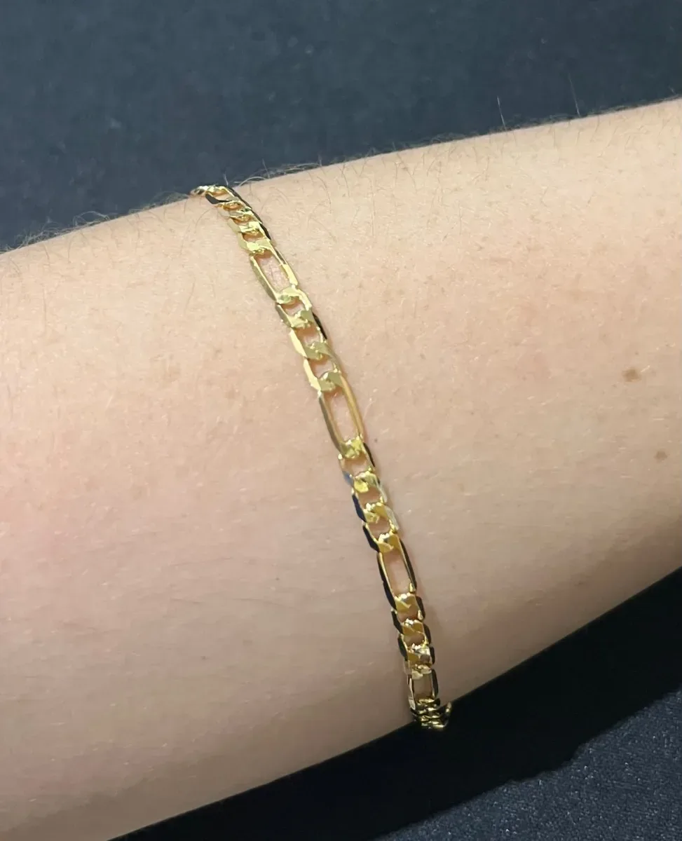 Pulseira masc fina 22 cm fecho dife Dou