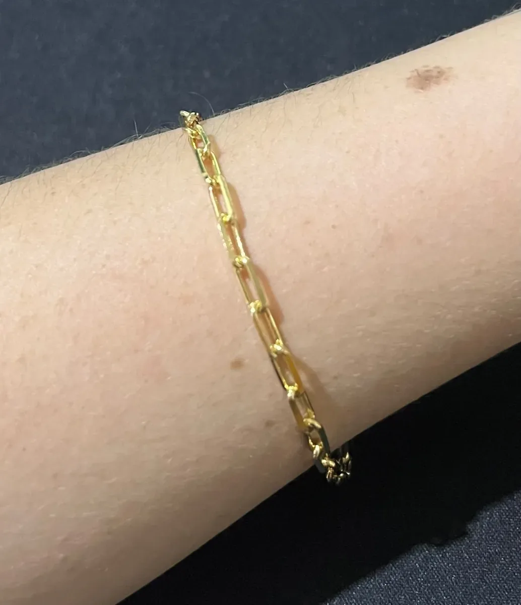 Pulseira masc elos iguais 21 cm Dou