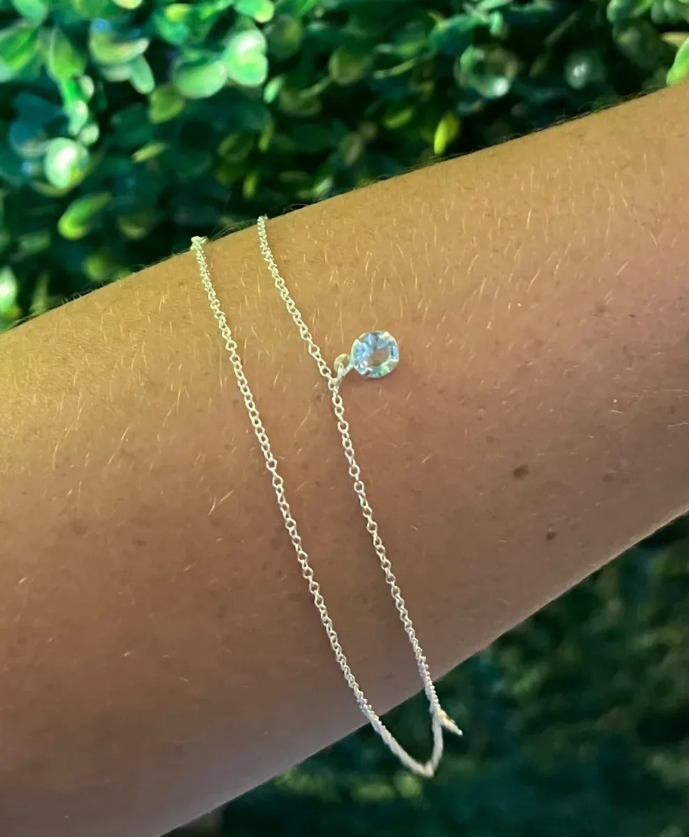 Le pulseira dupla pedra azul