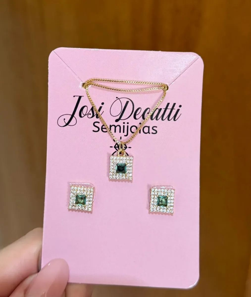 Conjunto quadrado verde zirc em volta Dou