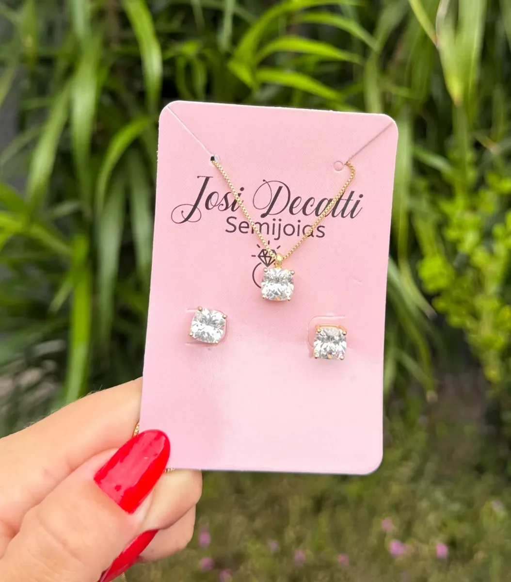 Conjunto pedra cristal Dou